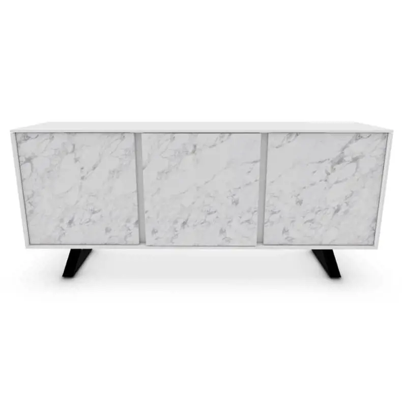 Secret Sideboard Ceramic Marble Doors White